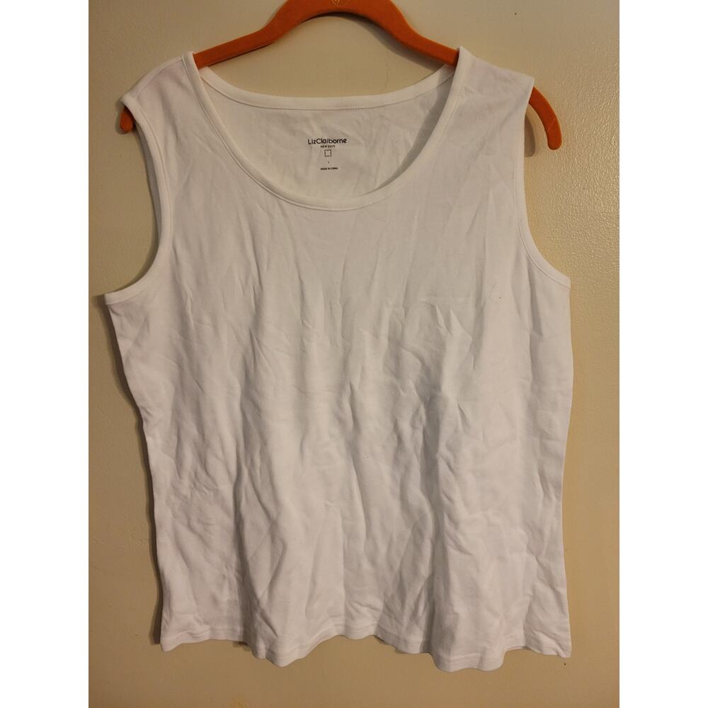 Liz Claiborne size L White tank top